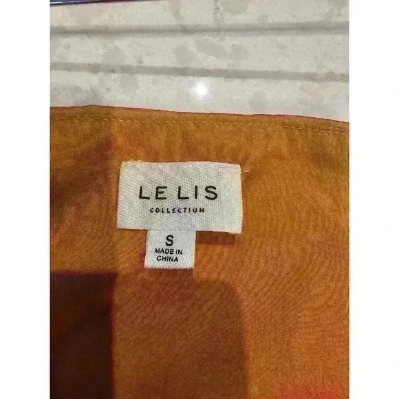 Lelis Bronze orange satin silk skirt. Sz Small - Picture 3 of 3